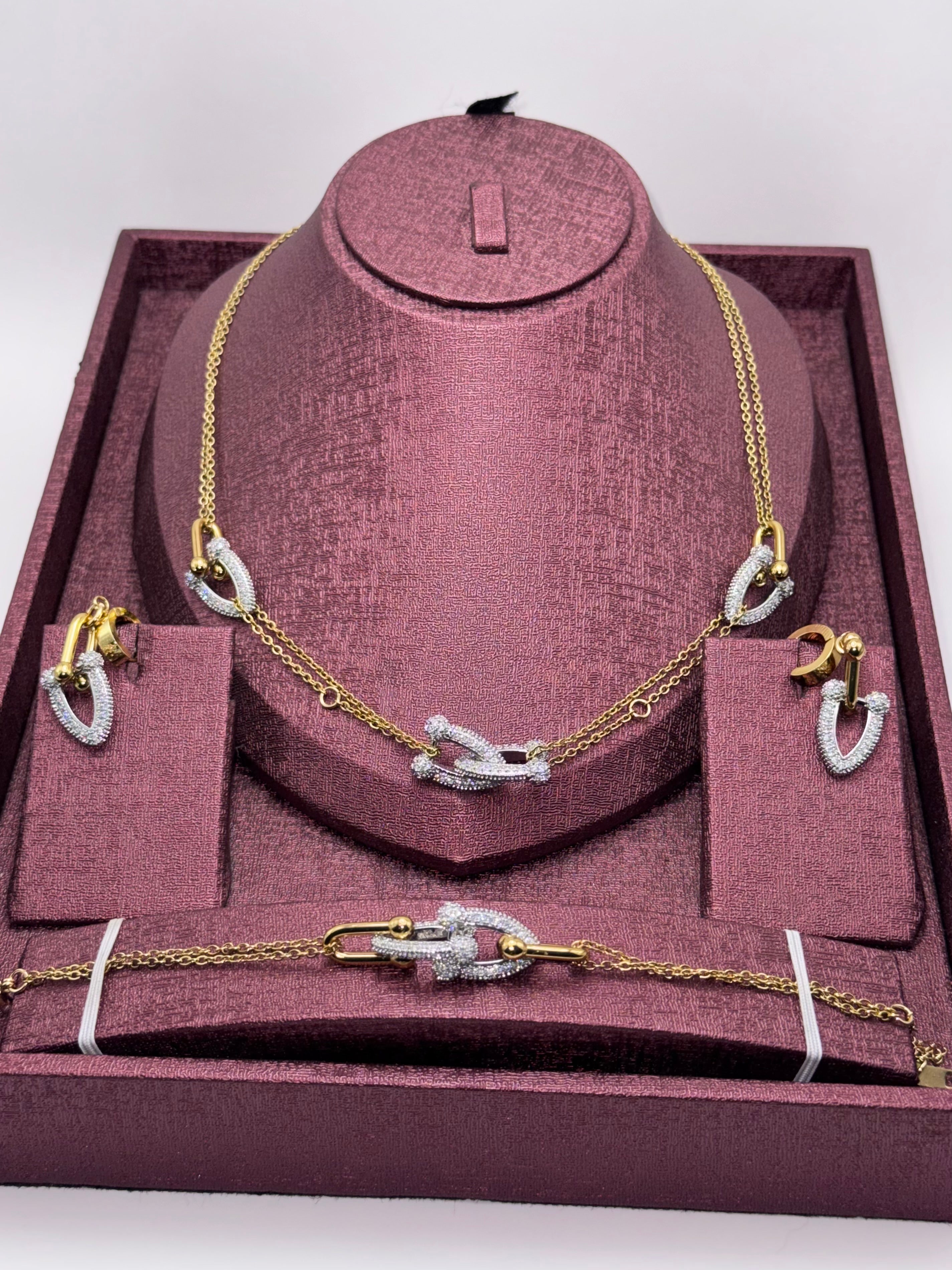 Parure TIFFANY en acier inoxydable